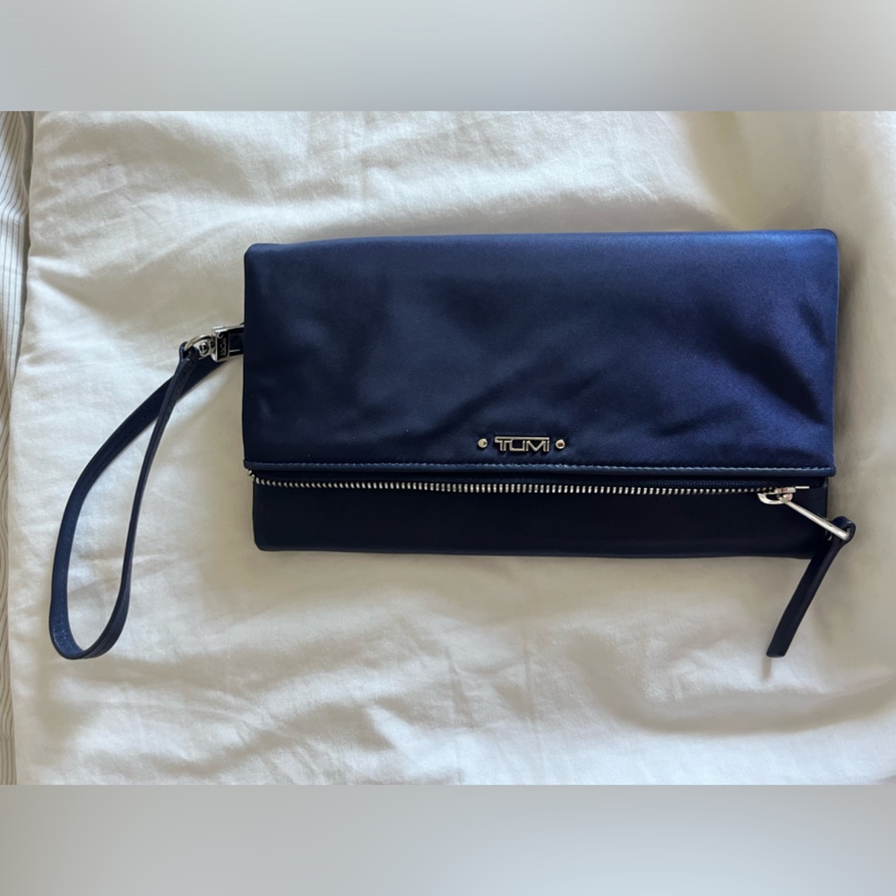 Navy Blue Tumi Wristlet
